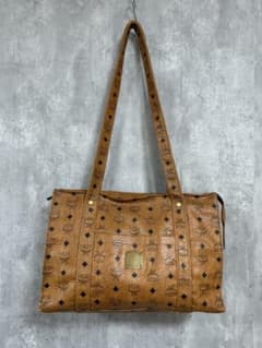 MCM ライトブラウン ヴィセトス総柄 トートバッグ 肩掛け ショルダー 