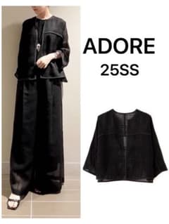 25SS/今季】ADORE レノクチェックジャケット 38 アドーア 黒 - メルカリ