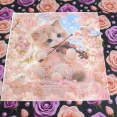 ⑤未使用 可愛い猫ちゃんパネル生地＆薔薇柄生地 - メルカリ