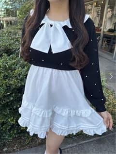 【送料込み】 evelyn　襟タックミニワンピースのサムネイル