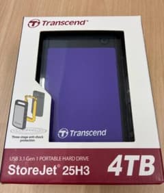 Transcend 外付けHDD 25H3 4TB　トランセンド　新品未開封のサムネイル