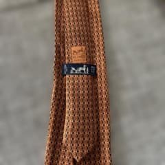 HERMES ネクタイ シルク100% シェーヌダンクル柄のサムネイル