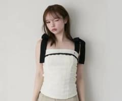 新品andmary Samantha ribbon tops当日発送 - メルカリ