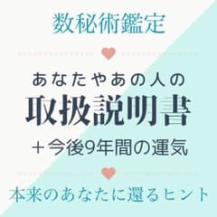 【数秘術】占い鑑定書　自分のことが好きになる！あなたの「取扱説明書」9年間の運勢のサムネイル
