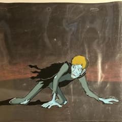 Topcraft (the predecessor of Studio Ghibli) "The Hobbit" large-format cel + hand-drawn background