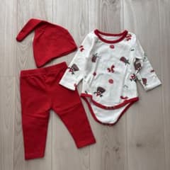 ベビー ロンパース 3点セット クリスマス コスチューム 66cmのサムネイル