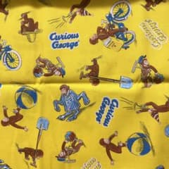 おさるのジョージ　綿生地　はかぎれのサムネイル