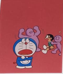 c５９　ドラえもんミニセル画【ドラえもん達四人】