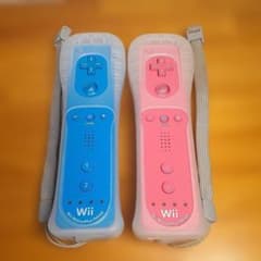 Wiiリモコン モーションプラス 2色セット　ストラップ付きのサムネイル