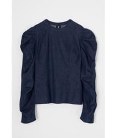 「MOUSSY」 長袖ブラウス  ネイビーのサムネイル