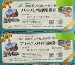 【２枚】池の平ファミリーランド フリーパス特別引換券 - 3