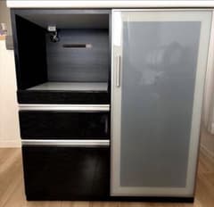 ニトリ Nポスティア 90BK キッチンボード レンジ台 調理台 食器棚