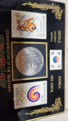 1988 ソウルオリンピック 記念硬貨 切手セット - メルカリ