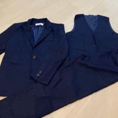 ネイビー スーツ ジャケット ベスト パンツ セットのサムネイル