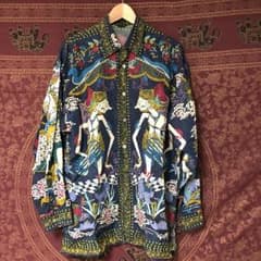 100%シルク❗️総柄シャツ　by YOSHIYUKI KONISHIのサムネイル