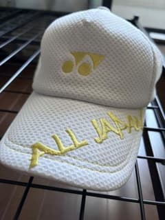 YONEX キャップ 大会会場限定 白×金 ALLJAPAN - メルカリ