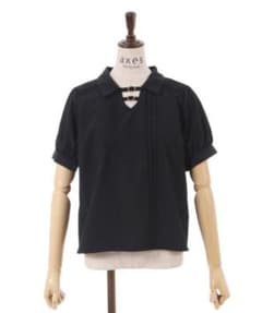 axes femme POETIQUE ベルトデザインブラウス 黒 Mのサムネイル
