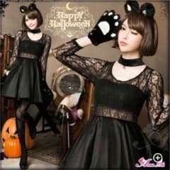 ハロウィン 黒猫 コスプレのサムネイル
