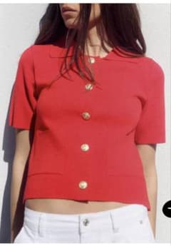 ZARA 半袖ニットジャケットのサムネイル