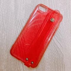 クリアラメ ベルトiPhoneケース se スマホベルトのサムネイル