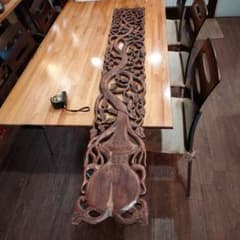 木製彫刻パネル アジアン家具 壁掛け装飾 - メルカリ