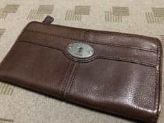 FOSSIL レザー長財布 美品のサムネイル