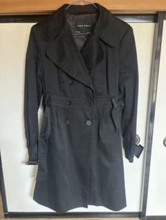 ZARA BASIC ブラックトレンチコート レディースのサムネイル