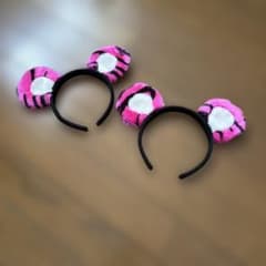 阪神タイガース応援グッズピンク虎耳カチューシャ2個セット兄弟姉妹親子でお揃い応援のサムネイル