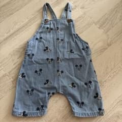 ジ*ん様 H&M ミッキーマウス デニムオーバーオール 6-9Mサロペットのサムネイル