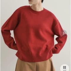 ニット セーター きらきらミドルゲージニットOPAQUE.CLIP 38 レッド