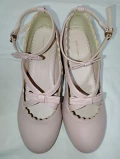 【中古】青木美沙子×しまむら m♡petit リボンストラップパンプス LLのサムネイル