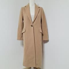 PLST×otonaMUSE 울 체스터 롱 코트 S 베이지