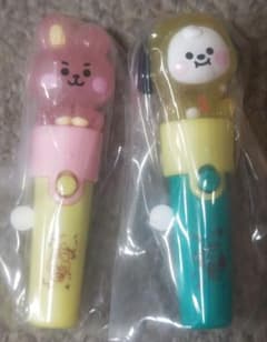 BT21 COOKY CHIMMY Light Stick Keychain (Set of 2)