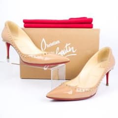 EU38 Christian Louboutin スタッズ付き ヒール 419A - メルカリ