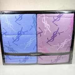 イヴ・サンローラン YSLロゴ総柄ウォッシャブル羽毛肌掛け布団 ペア 2