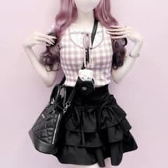 ハニーミュウ イモちゃん ティアードフリルスカート 黒 XS - メルカリ