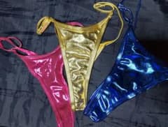 メタリック系 ビキニボトム  3色セット  メタリックピンク、金、青のサムネイル