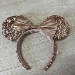 Disney ミニーマウス スパンコール カチューシャ ローズゴールドのサムネイル