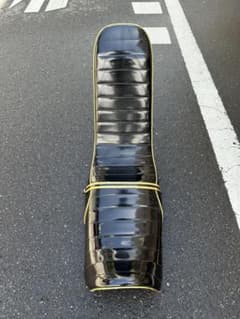 xjr400 rh02j三段シート60cm 補強入ゴールドブラックエナメルシート