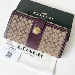 新品・保管品】COACH 長財布 ヴィンテージ シグネチャー 希少 - メルカリ
