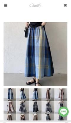 タフタチェック ロングスカート値引き可能のサムネイル