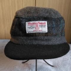 HARRIS tweed ハリーツイード ウール キャップ キャスケット 帽子のサムネイル