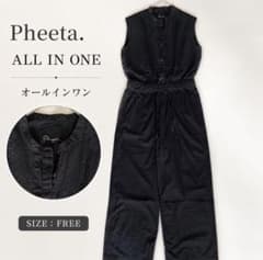 Pheeta Trinity オールインワン ピンタック ノースリーブ ブラック Pheeta Trinity オールインワン ピンタック ノースリーブ ブラック