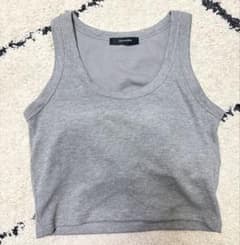 JEANASIS リブタンクトップ グレー ラメ入りのサムネイル