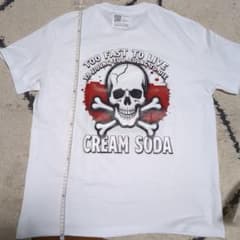 CREAM SODA スカルデザイン Tシャツ ホワイトLサイズ。 - メルカリ