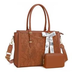 [MOSISO] Laptop Bag, Water-Repellent PU Leather Tote Bag with Pouch