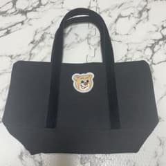 フェイラー オールドテディ ワッペントートバッグ ブラック L 黒