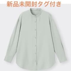 【GU】新品未開封タグ付きバンドカラーロングシャツ(長袖)のサムネイル