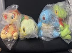 ポケモン一番くじ　ぬいぐるみ ヒコザル ゼニガメ キモリ　ナエトル　4点+b,g ポケモン一番くじ ぬいぐるみ ヒコザル ゼニガメ キモリ ナエトル 4点