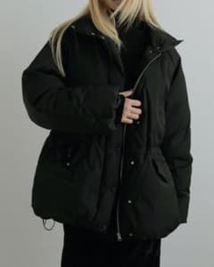 anuke Standcollar Down Coat 黒36のサムネイル